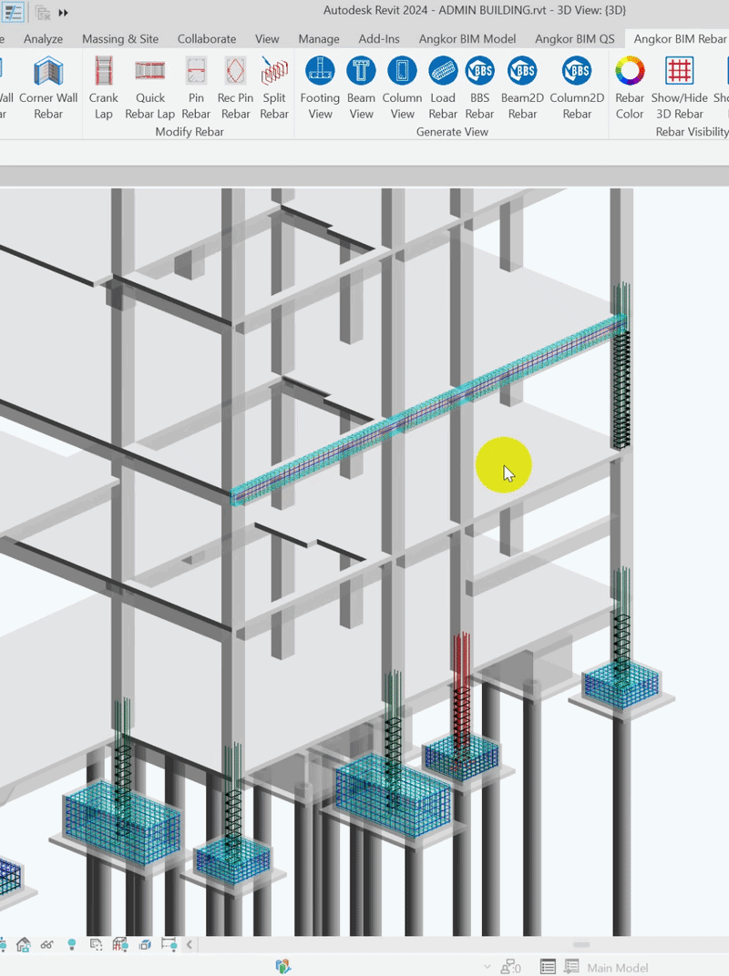 Angkor BIM Rebar - BBS & 3D Solid