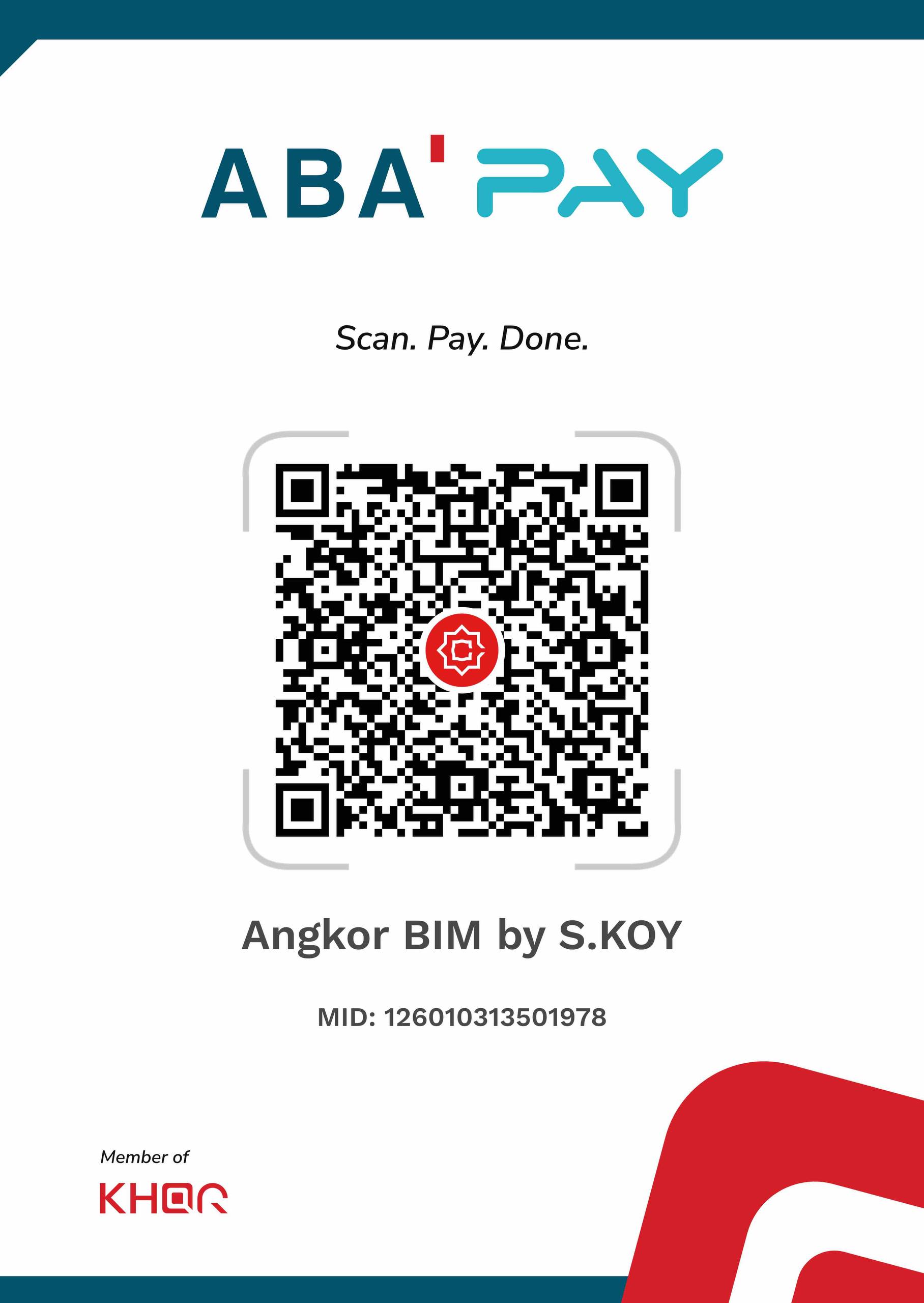 KHQR Code Angkor BIM